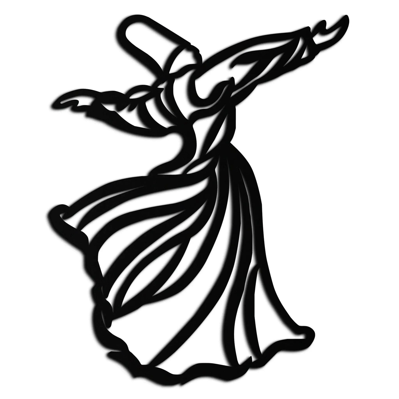 Semazen Metal Wall Art - Whirling Dervish Sufi Decor - KAF226 by Enova Art
