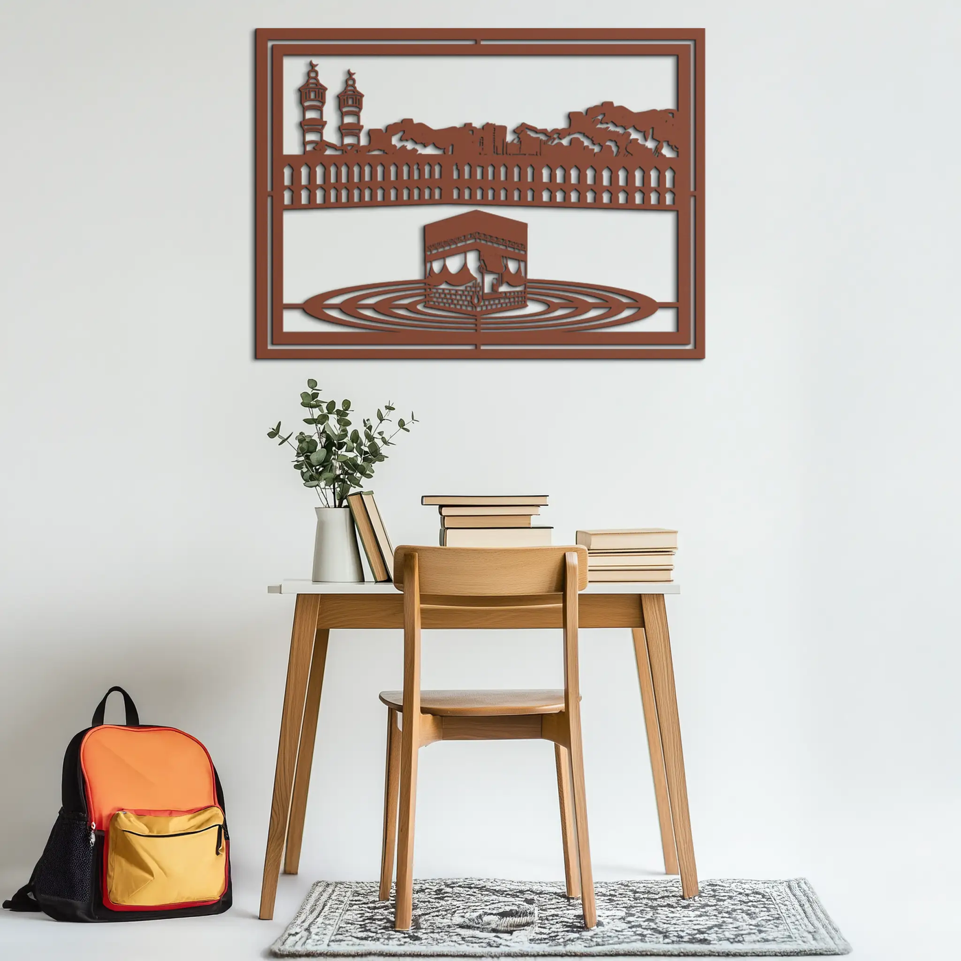 Kaaba Metal Wall Art - Sacred Islamic Wall Decor - KAF232 by Enova Art