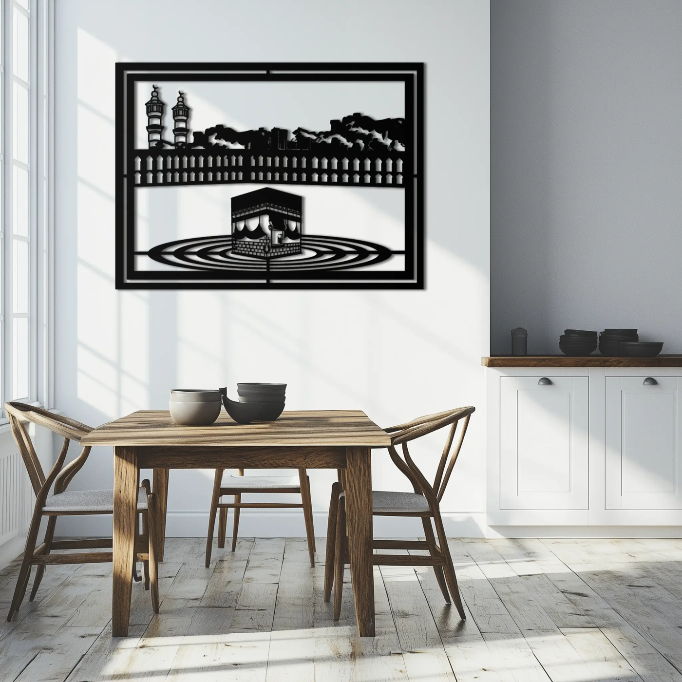 Kaaba Metal Wall Art - Sacred Islamic Wall Decor - KAF232 by Enova Art