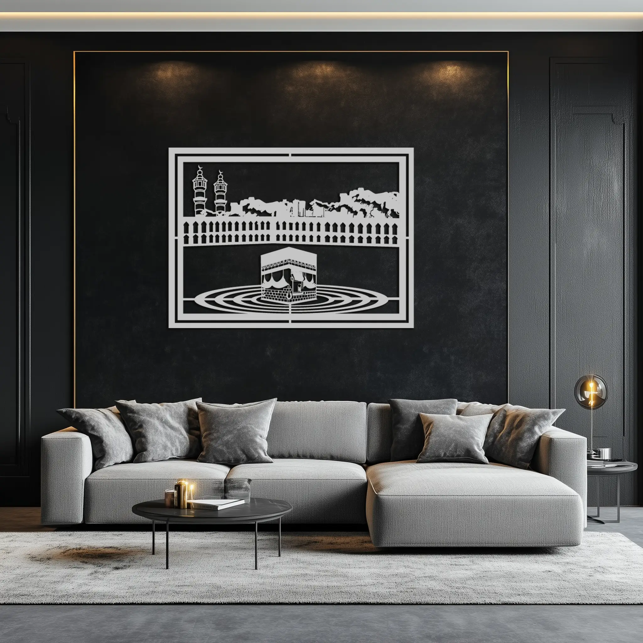 Kaaba Metal Wall Art - Sacred Islamic Wall Decor - KAF232 by Enova Art