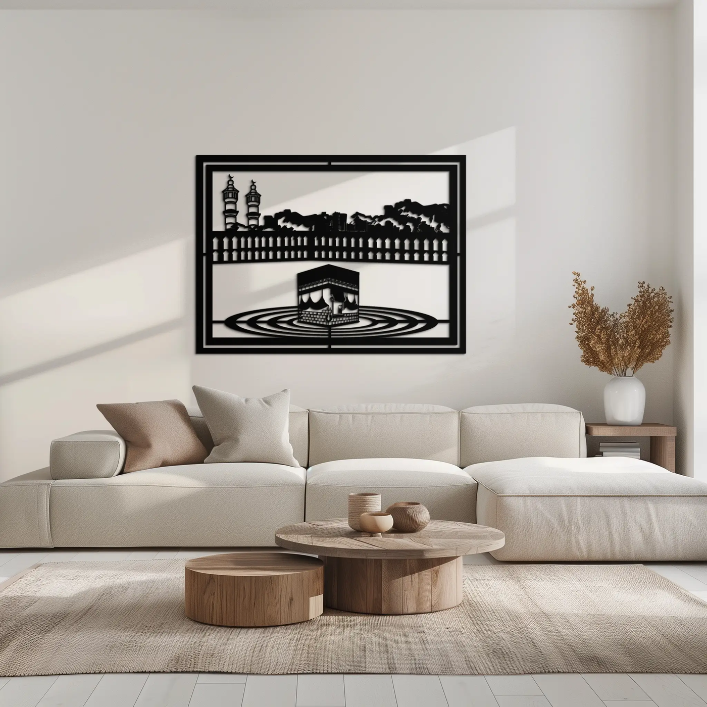 Kaaba Metal Wall Art - Sacred Islamic Wall Decor - KAF232 by Enova Art
