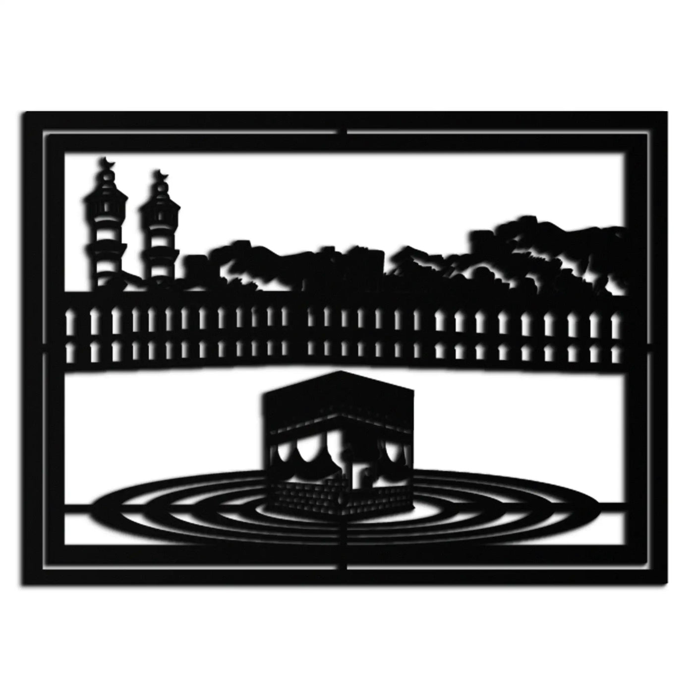 Kaaba Metal Wall Art - Sacred Islamic Wall Decor - KAF232 by Enova Art