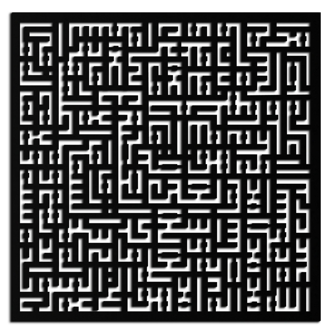 Ayat al-Kursi Kufi Metal Wall Art - Elegant Islamic Design - KAF236 by Enova Art