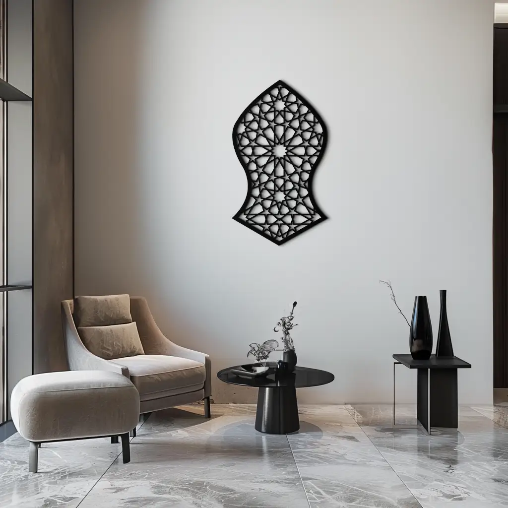 Seljuk Pattern Metal Wall Art – Timeless Geometric Elegance - KAF245 by Enova Art