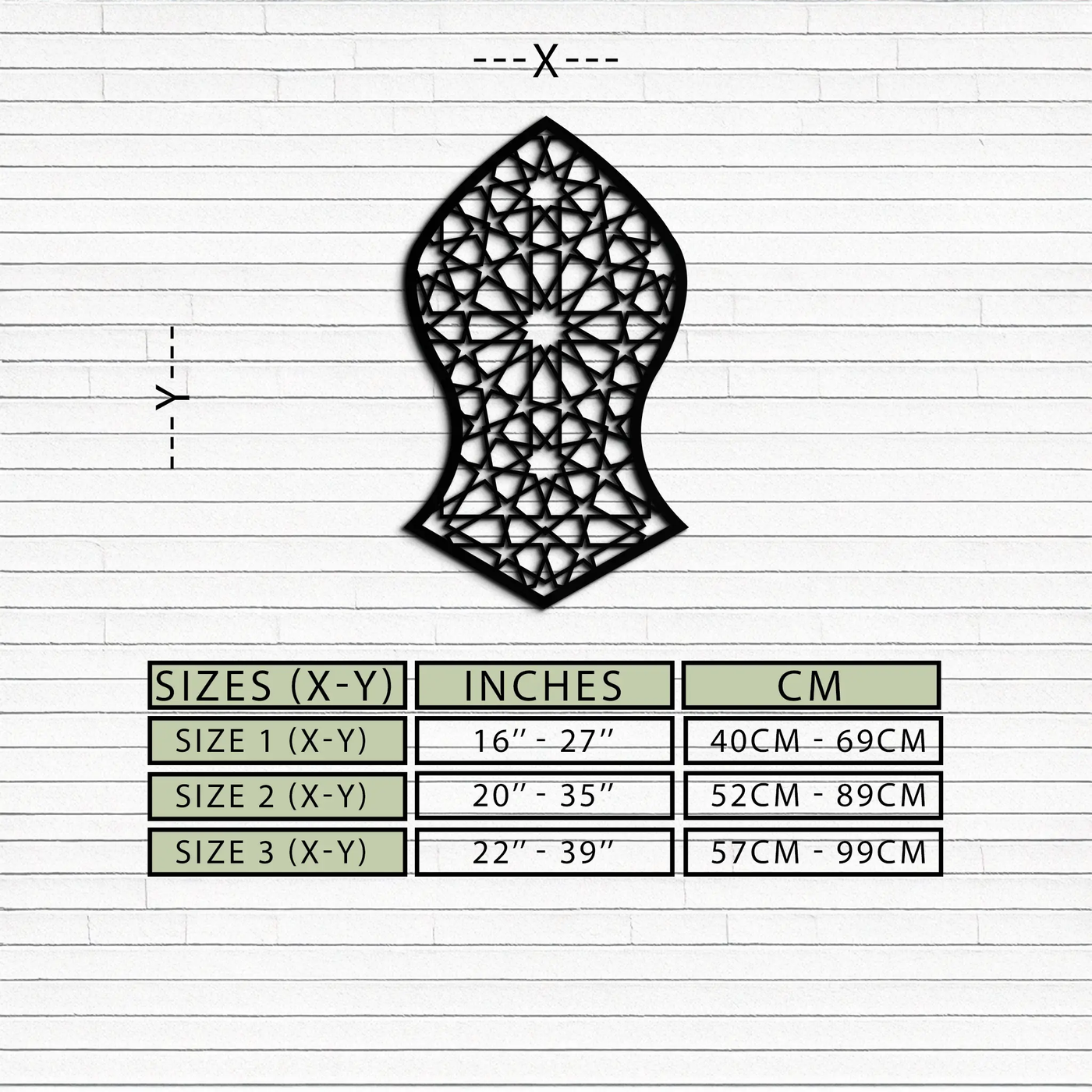 Seljuk Pattern Metal Wall Art – Timeless Geometric Elegance - KAF245 by Enova Art