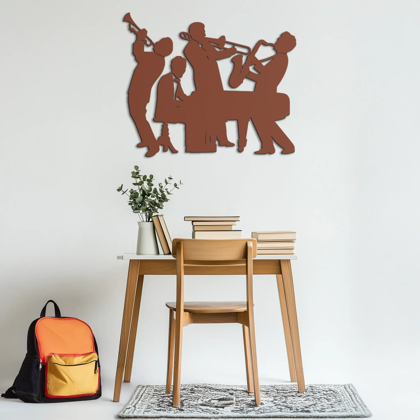 Jazz Band Metal Wall Art - Modern Musical Silhouette Decor- KAF255 by Enova Art