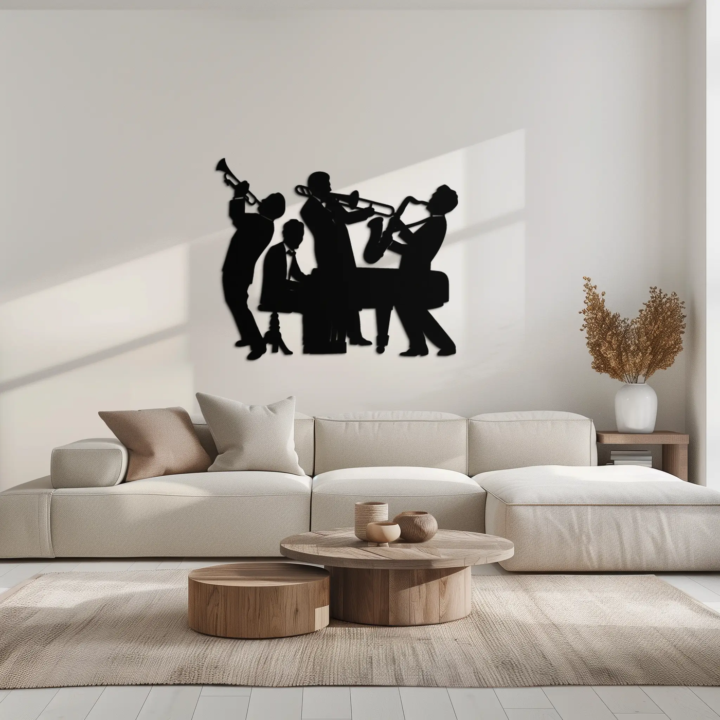 Jazz Band Metal Wall Art - Modern Musical Silhouette Decor- KAF255 by Enova Art