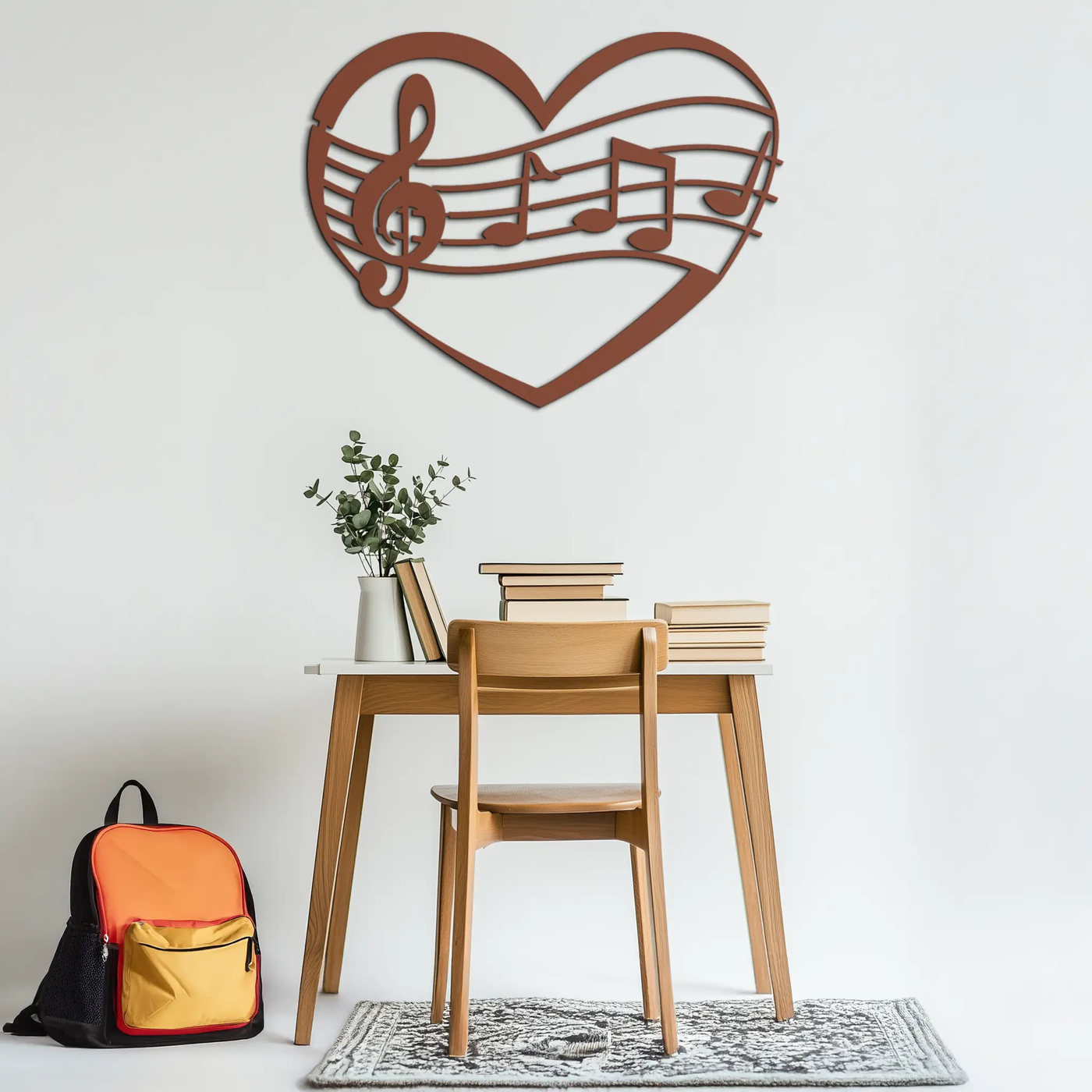 Musical Heart Metal Wall Art - Music Lover’s Home Decor- KAF256 by Enova Art