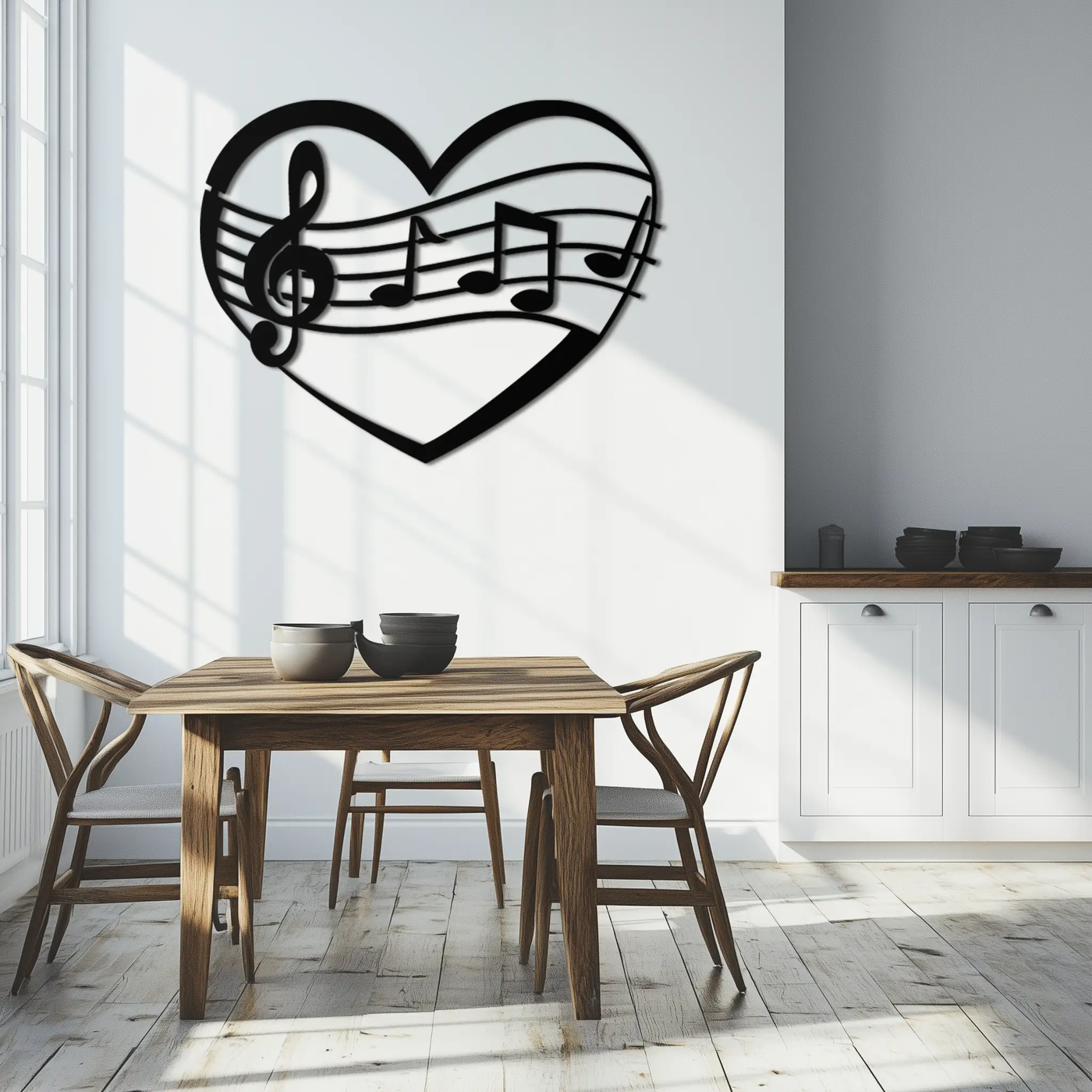 Musical Heart Metal Wall Art - Music Lover’s Home Decor- KAF256 by Enova Art