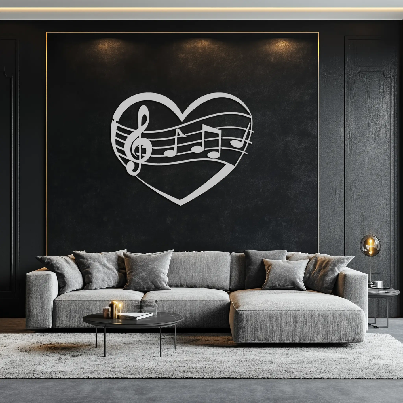 Musical Heart Metal Wall Art - Music Lover’s Home Decor- KAF256 by Enova Art