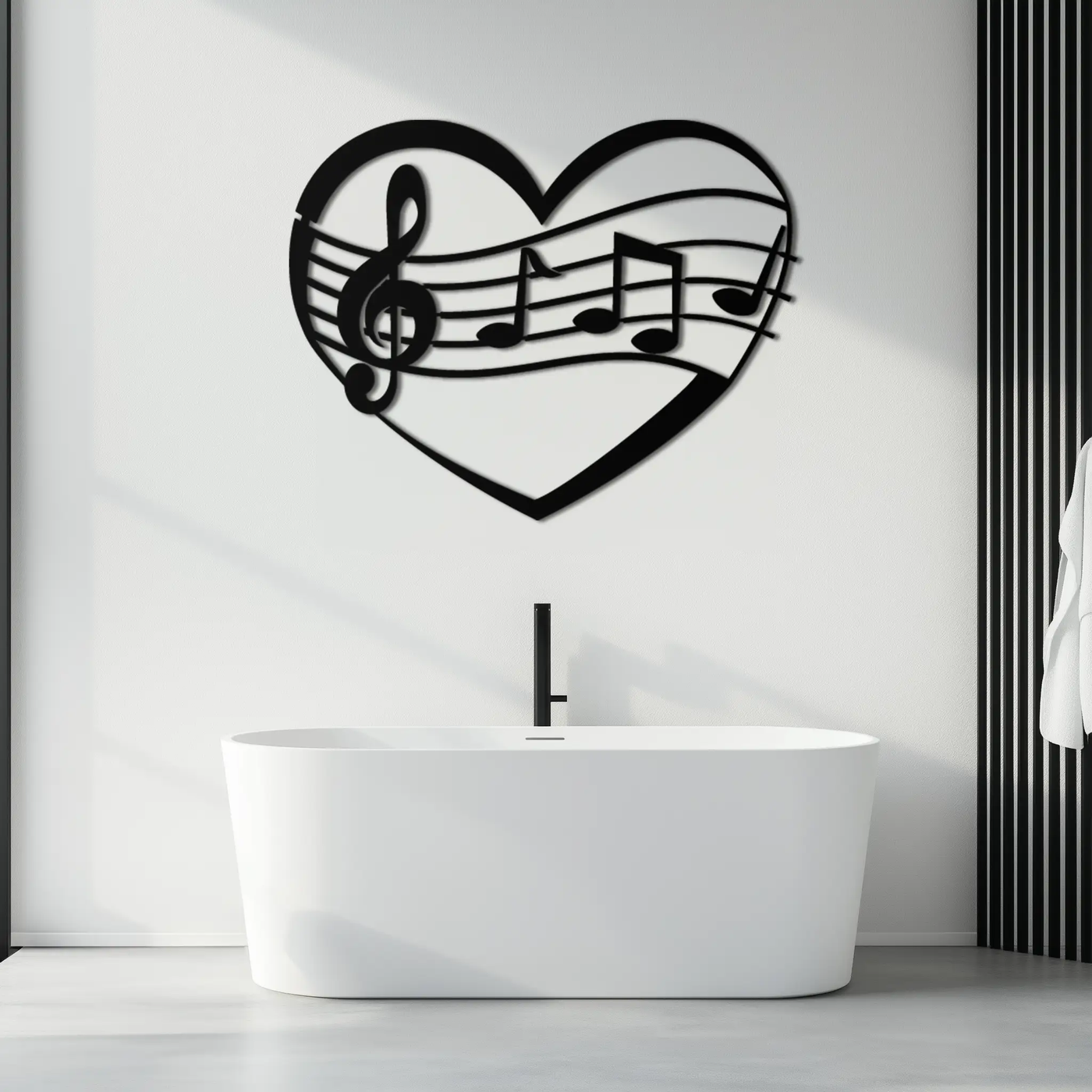 Musical Heart Metal Wall Art - Music Lover’s Home Decor- KAF256 by Enova Art