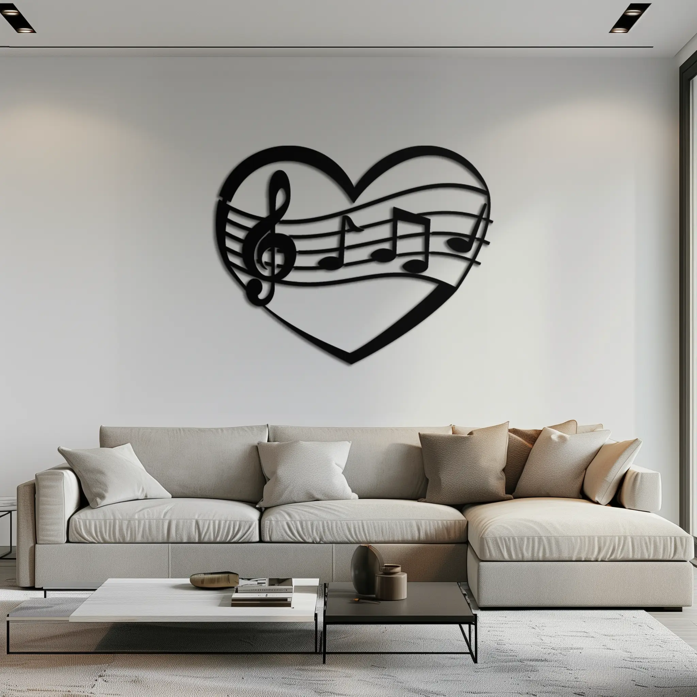 Musical Heart Metal Wall Art - Music Lover’s Home Decor- KAF256 by Enova Art