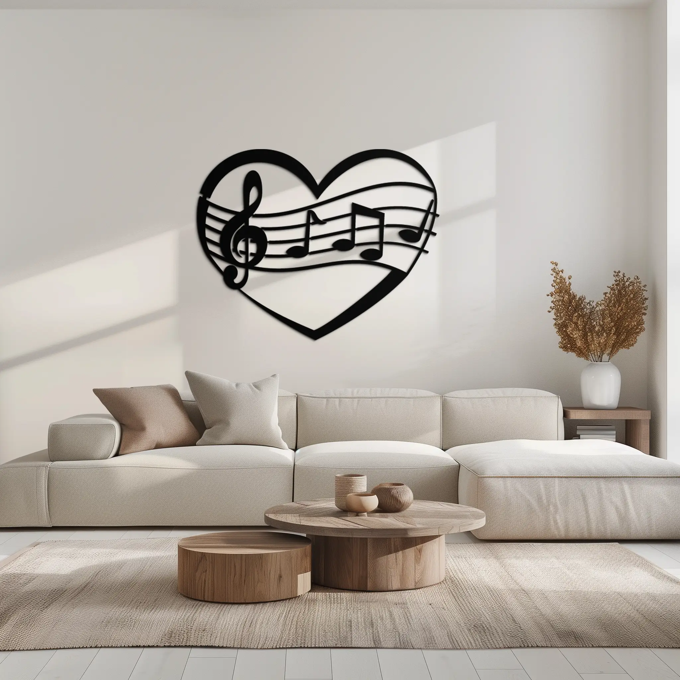 Musical Heart Metal Wall Art - Music Lover’s Home Decor- KAF256 by Enova Art