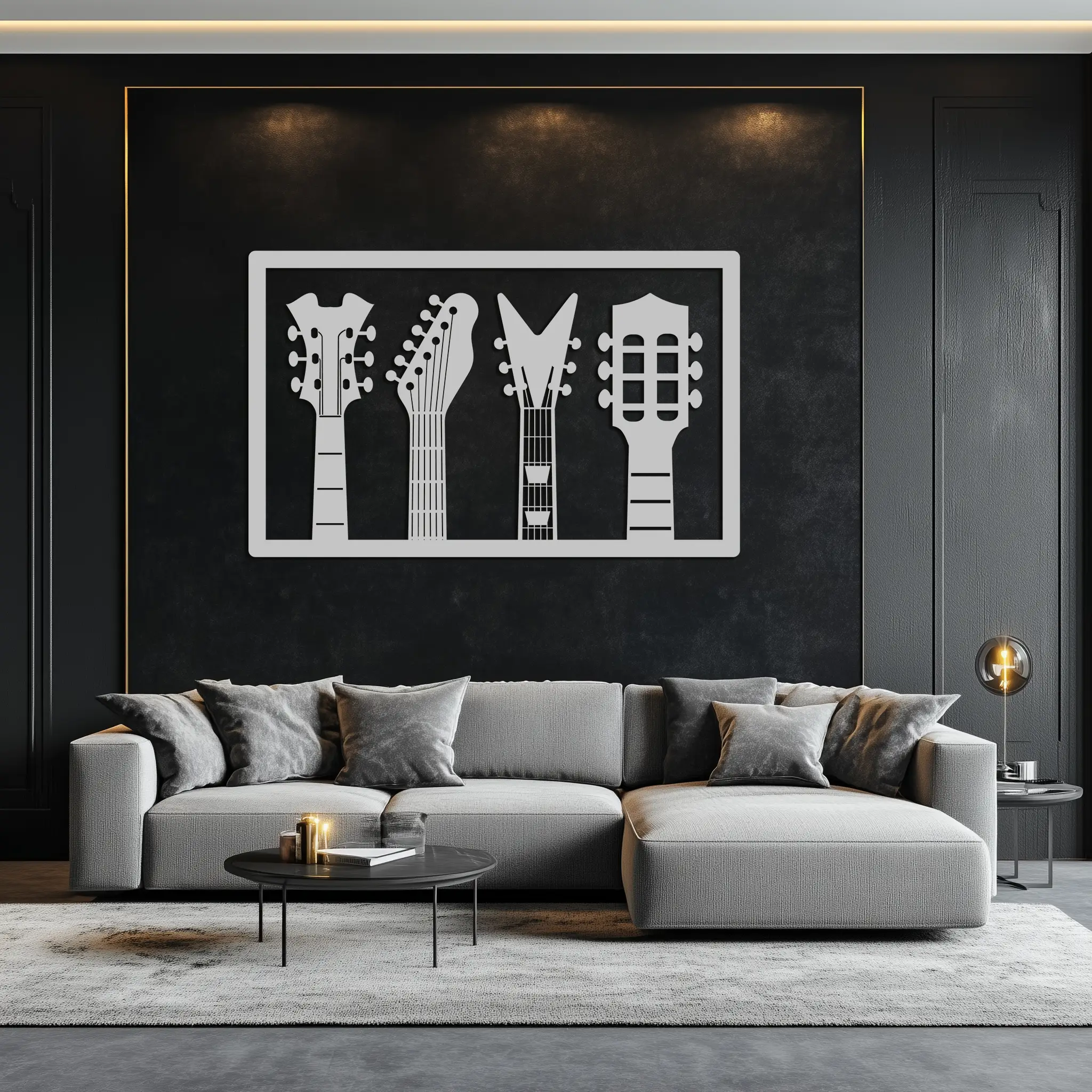 Guitar Neck Metal Wall Art - Modern Music Lover’s Decor- KAF258 by Enova Art