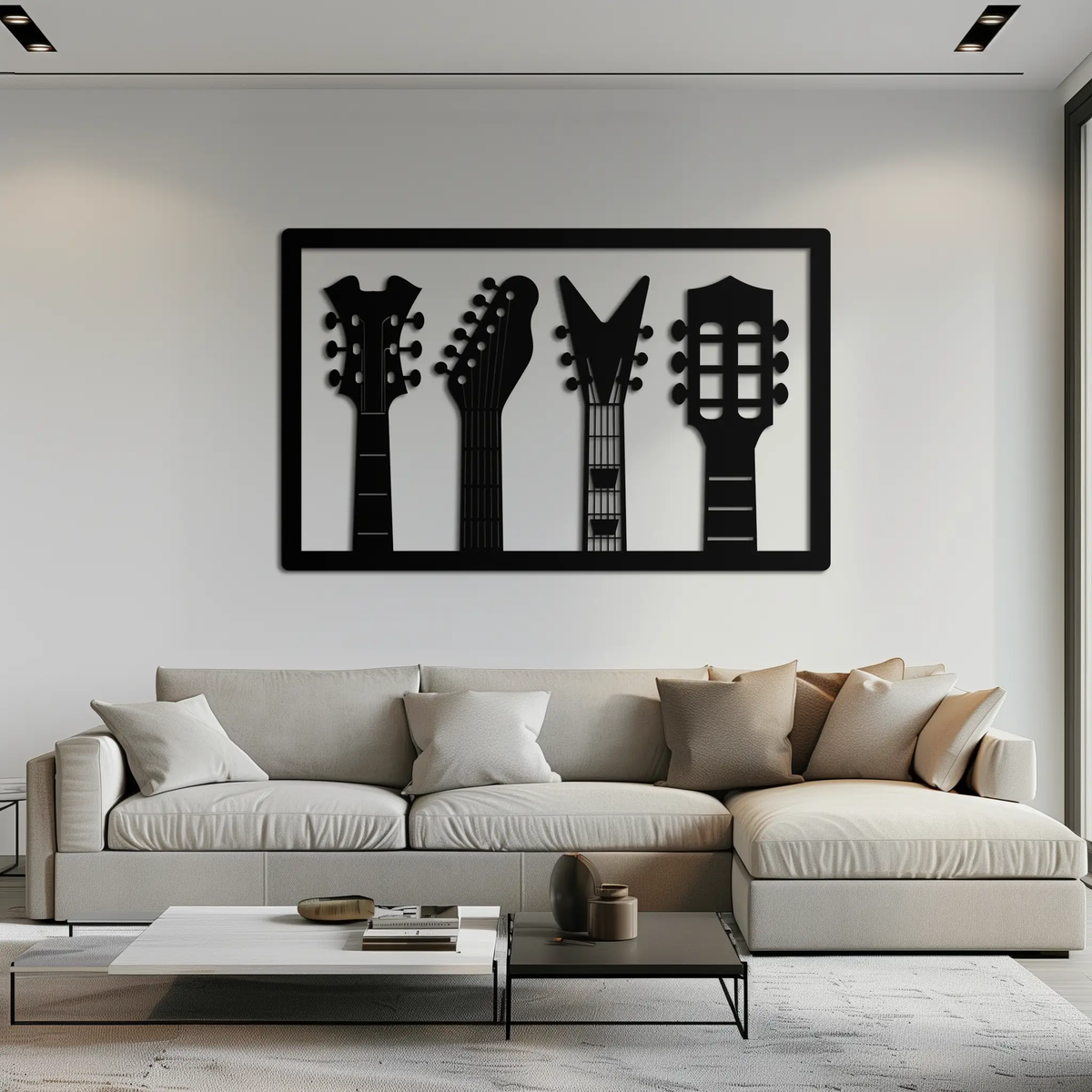 Guitar Neck Metal Wall Art - Modern Music Lover’s Decor- KAF258 by Enova Art