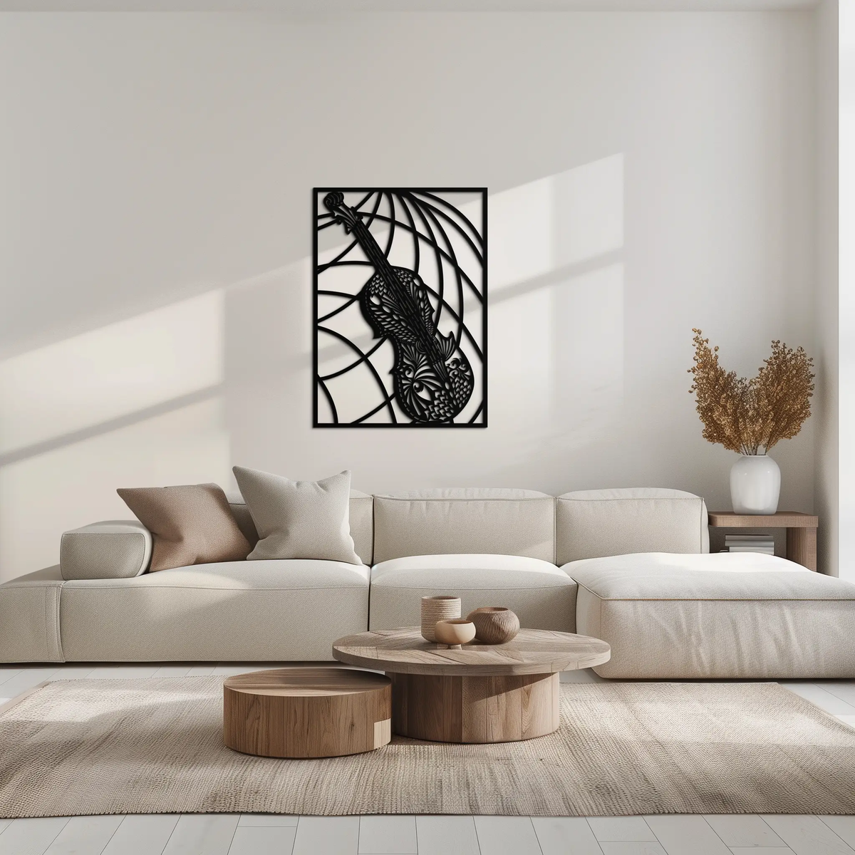 Ornamental Violin Metal Wall Art - Musical Instrument Decor- KAF259 by Enova Art