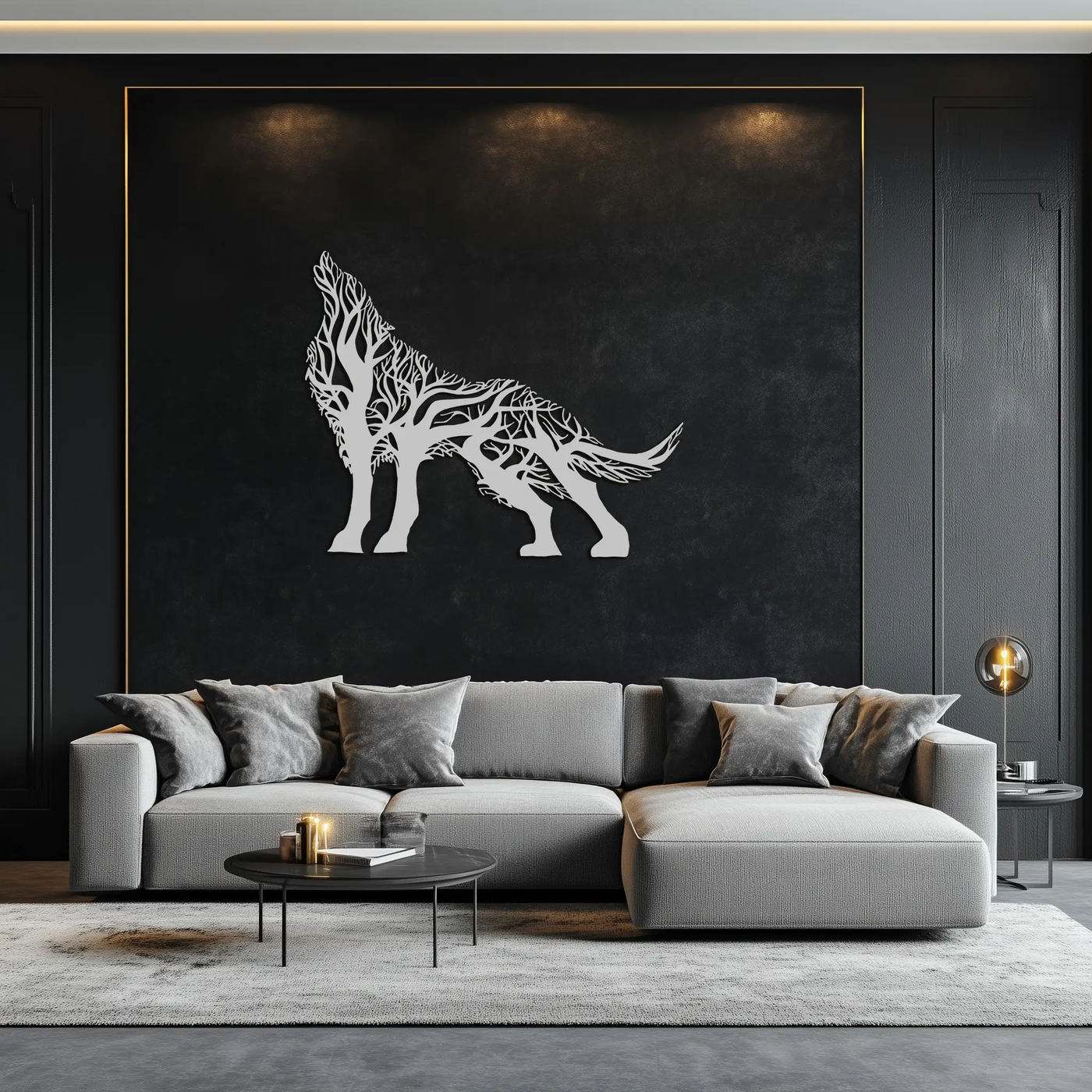 Tree Wolf Metal Wall Art - Nature-Inspired Wildlife Decor- KAF263 by Enova Art