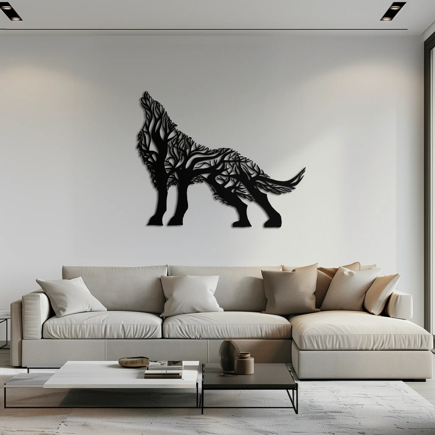 Tree Wolf Metal Wall Art - Nature-Inspired Wildlife Decor- KAF263 by Enova Art