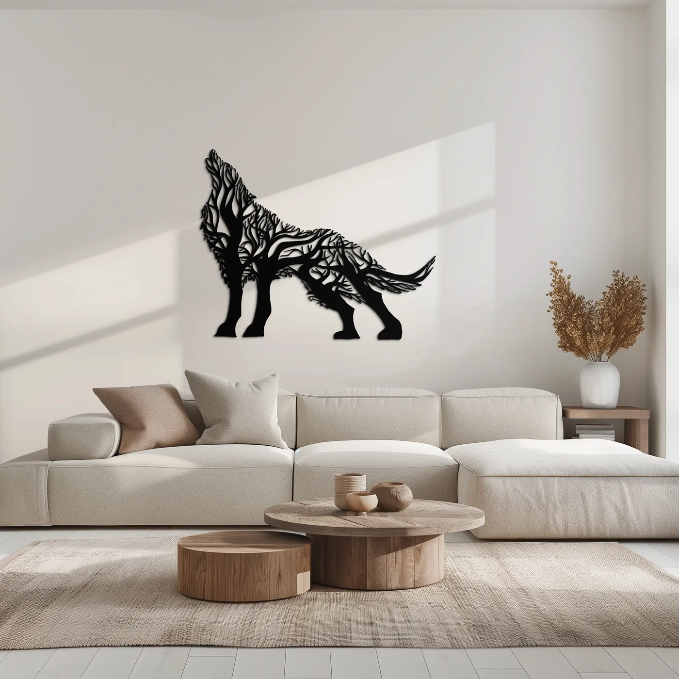 Tree Wolf Metal Wall Art - Nature-Inspired Wildlife Decor- KAF263 by Enova Art