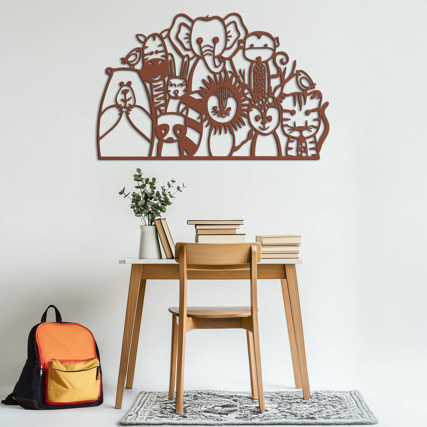 Cute Animal Metal Wall Art – Jungle & Safari Theme - KAF269 by Enova Art