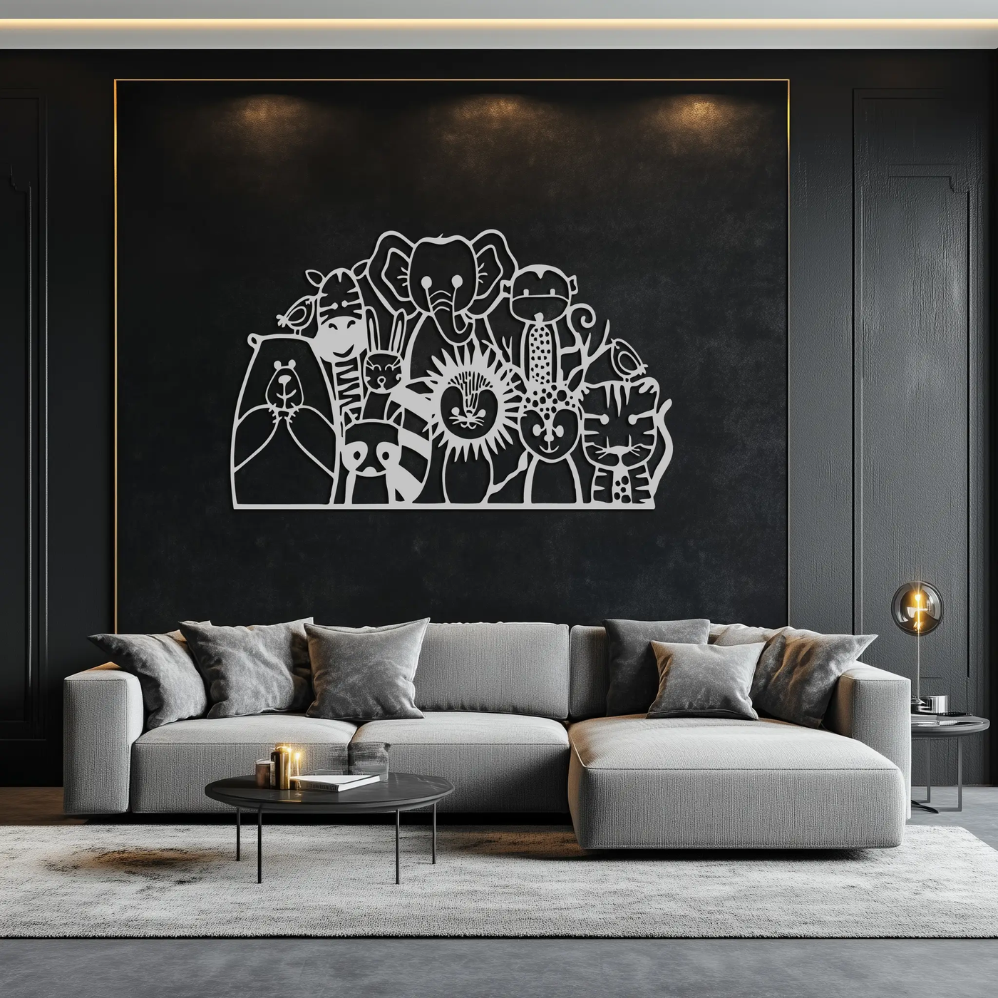 Cute Animal Metal Wall Art – Jungle & Safari Theme - KAF269 by Enova Art