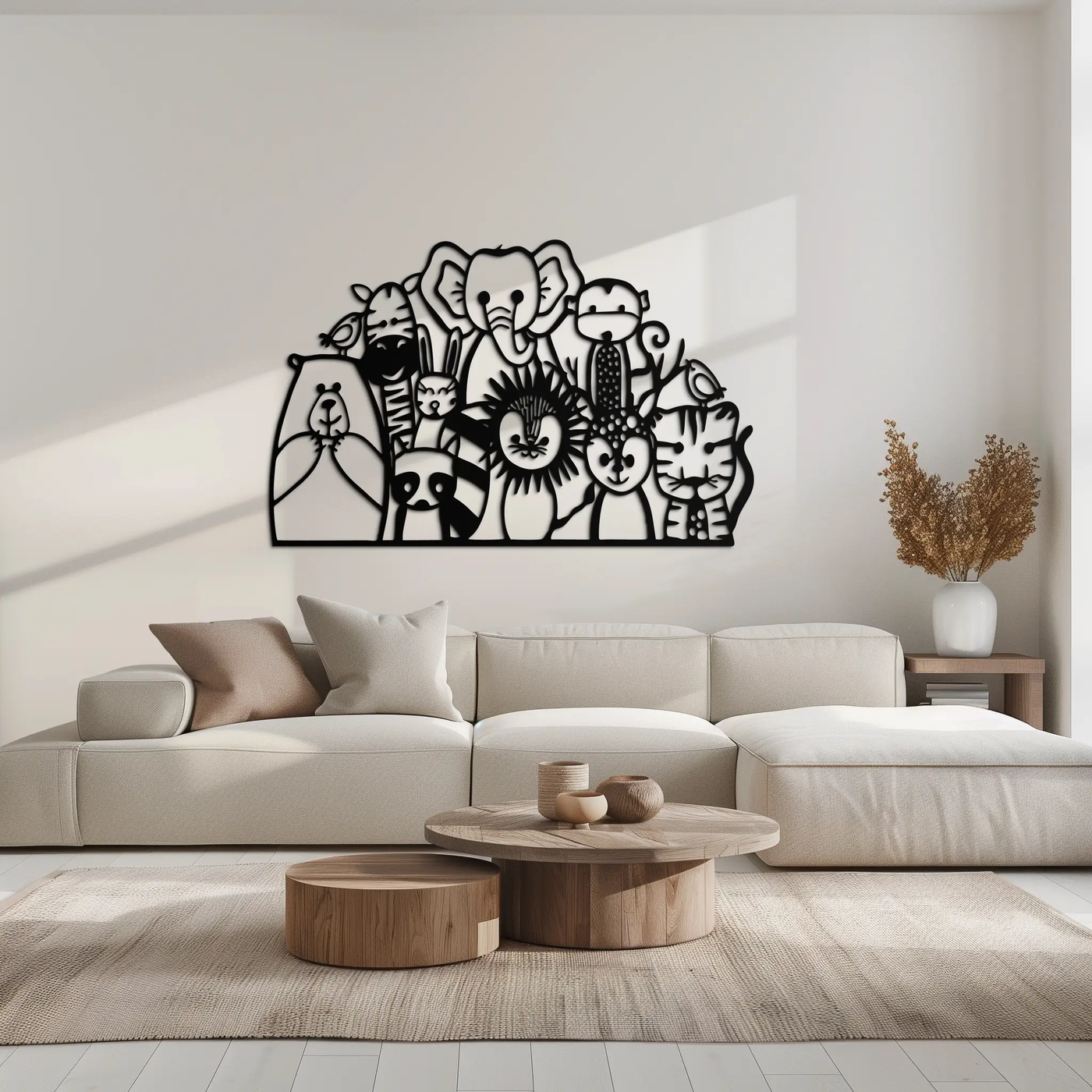Cute Animal Metal Wall Art – Jungle & Safari Theme - KAF269 by Enova Art