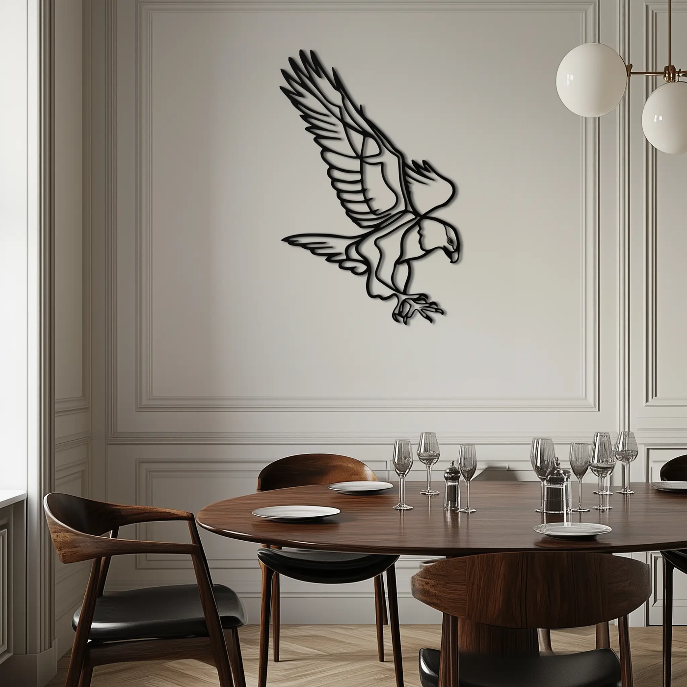 Eagle Metal Wall Art – Bold & Majestic Bird Decor - KAF271 by Enova Art