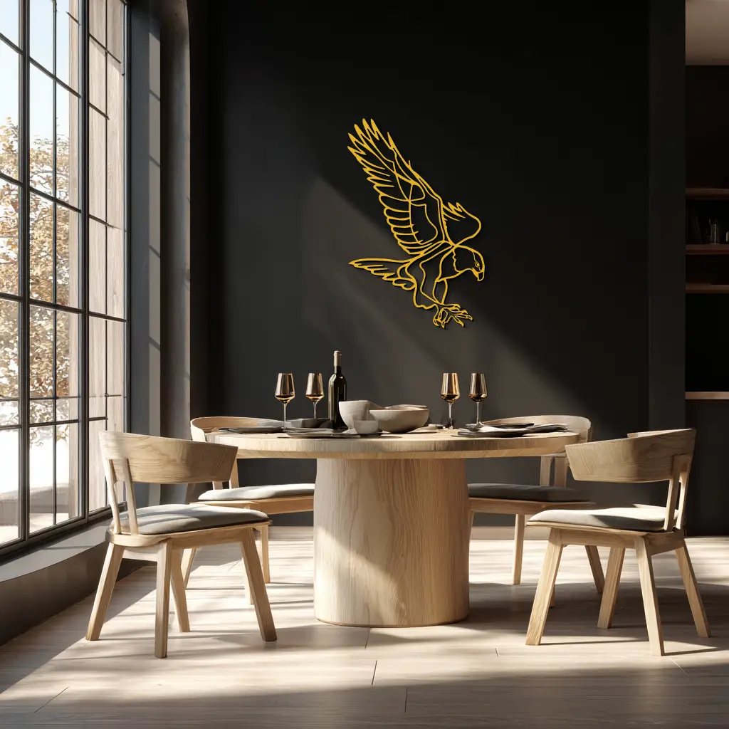 Eagle Metal Wall Art – Bold & Majestic Bird Decor - KAF271 by Enova Art