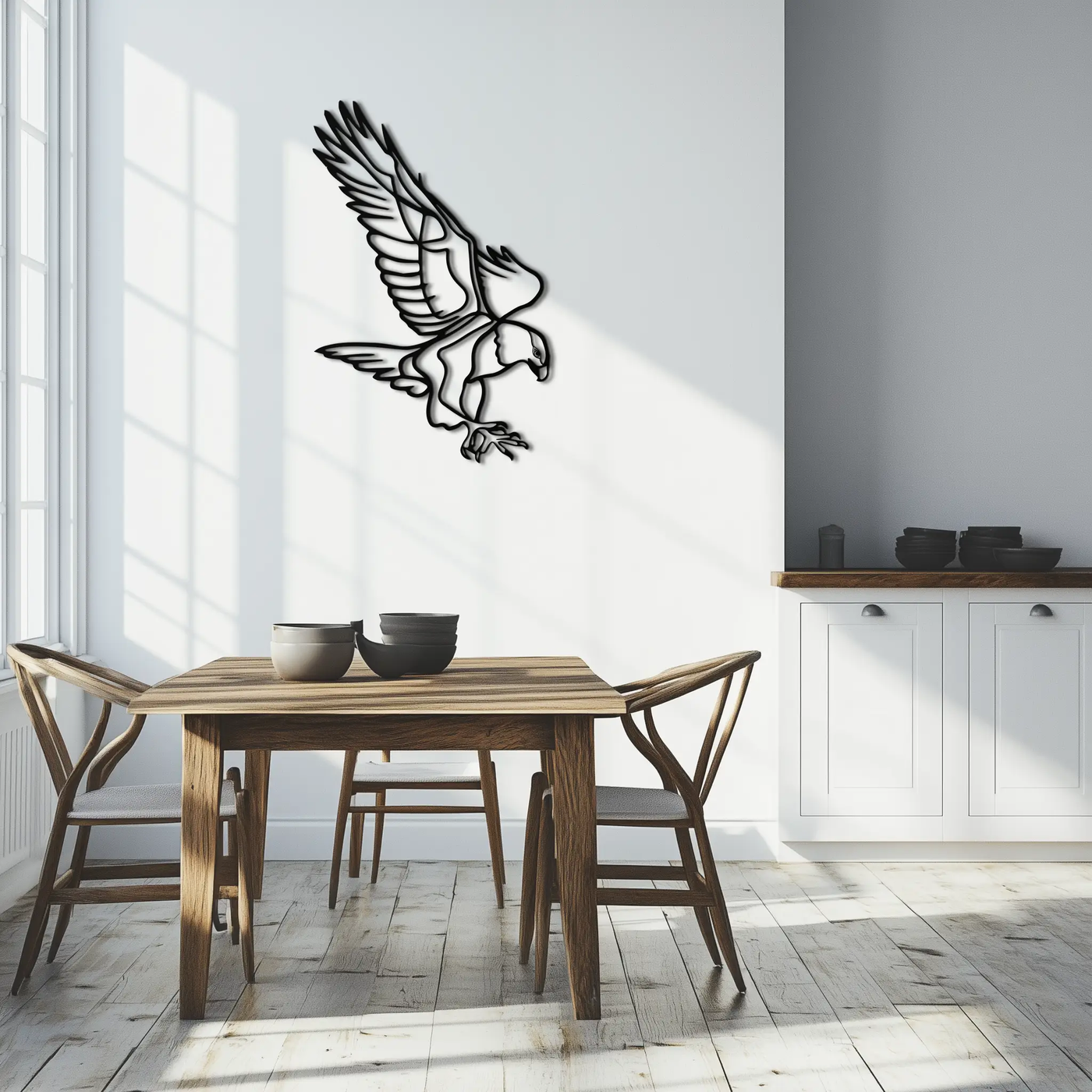 Eagle Metal Wall Art – Bold & Majestic Bird Decor - KAF271 by Enova Art