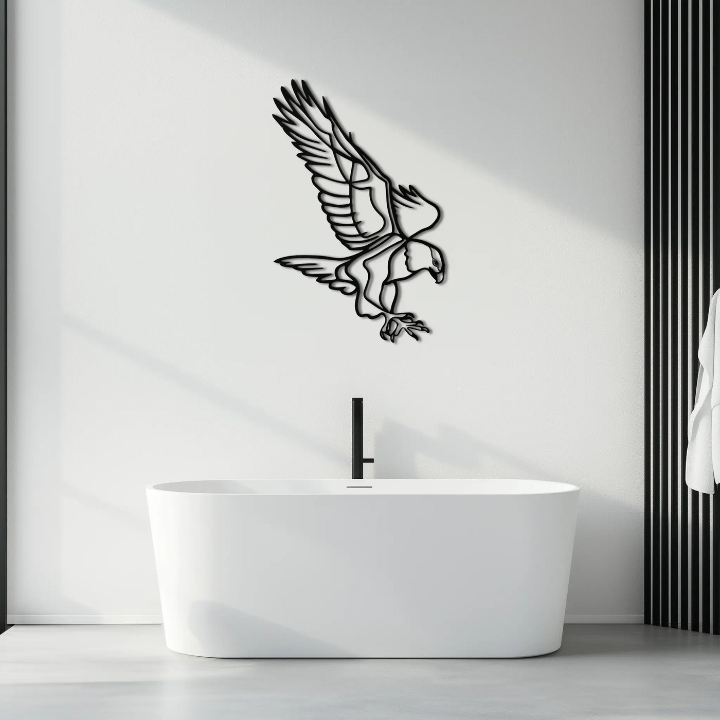 Eagle Metal Wall Art – Bold & Majestic Bird Decor - KAF271 by Enova Art