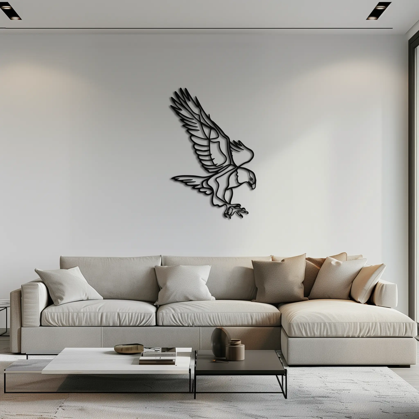 Eagle Metal Wall Art – Bold & Majestic Bird Decor - KAF271 by Enova Art
