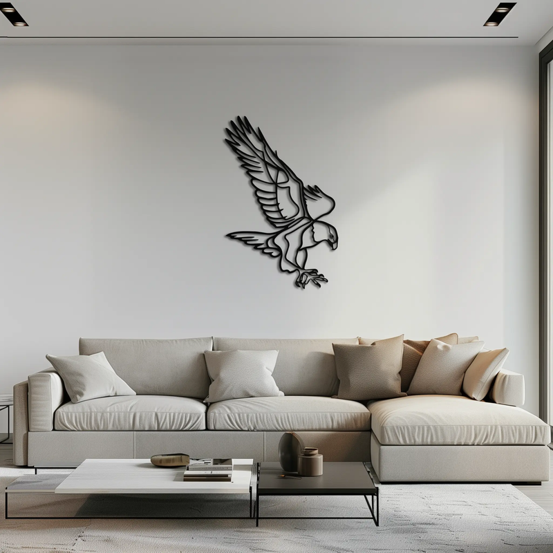 Eagle Metal Wall Art – Bold & Majestic Bird Decor - KAF271 by Enova Art