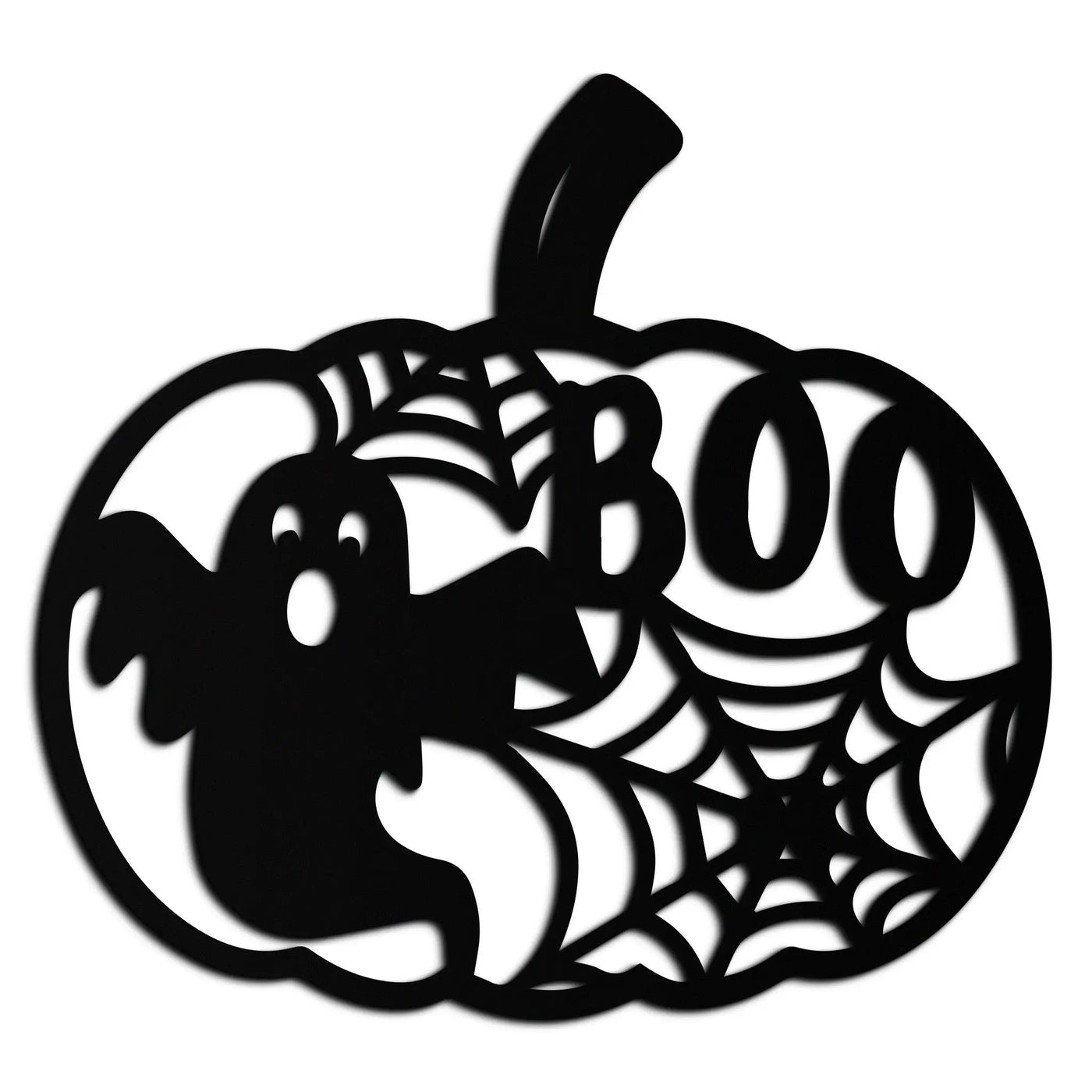 Halloween Boo Pumpkin Metal Wall Art - Spooky Halloween Decor- KAF276 by Enova Art