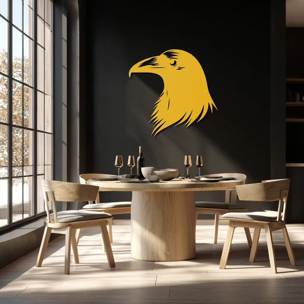 Raven Metal Wall Art - Mysterious Crow Silhouette Decor- KAF277 by Enova Art