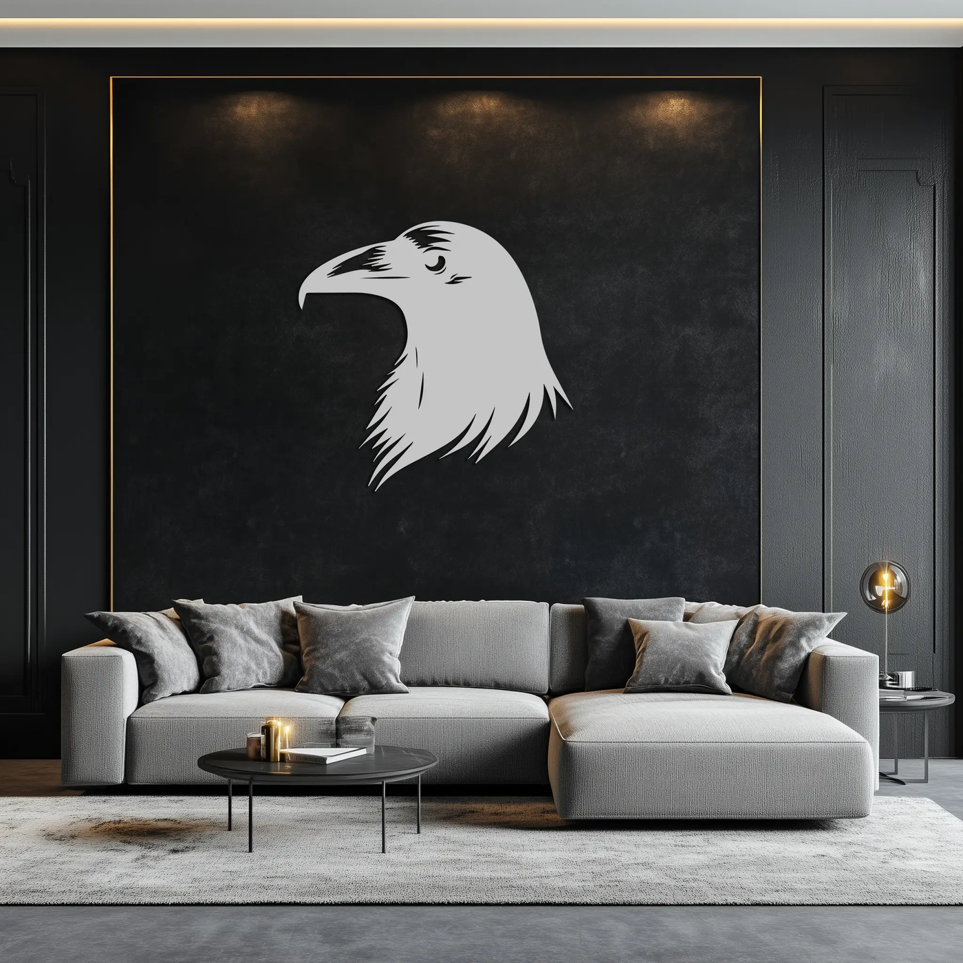 Raven Metal Wall Art - Mysterious Crow Silhouette Decor- KAF277 by Enova Art