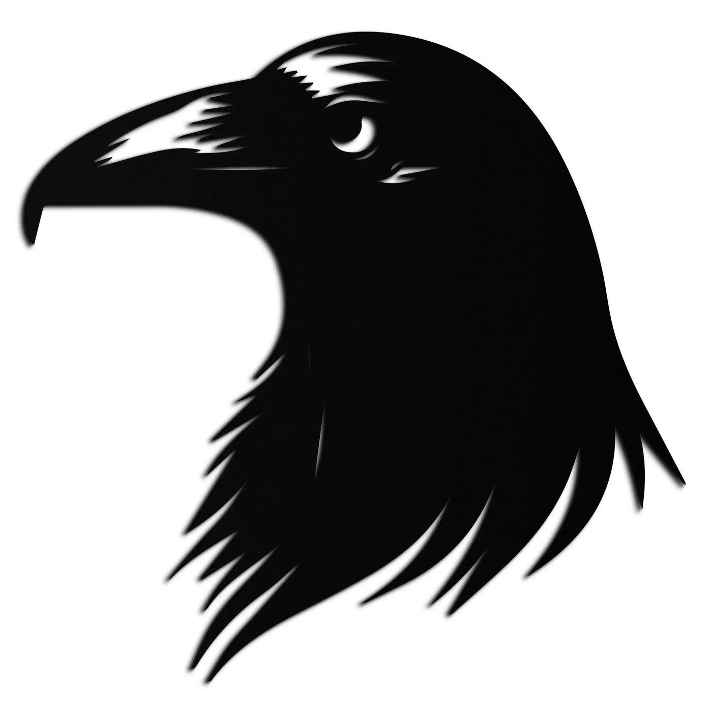 Raven Metal Wall Art - Mysterious Crow Silhouette Decor- KAF277 by Enova Art