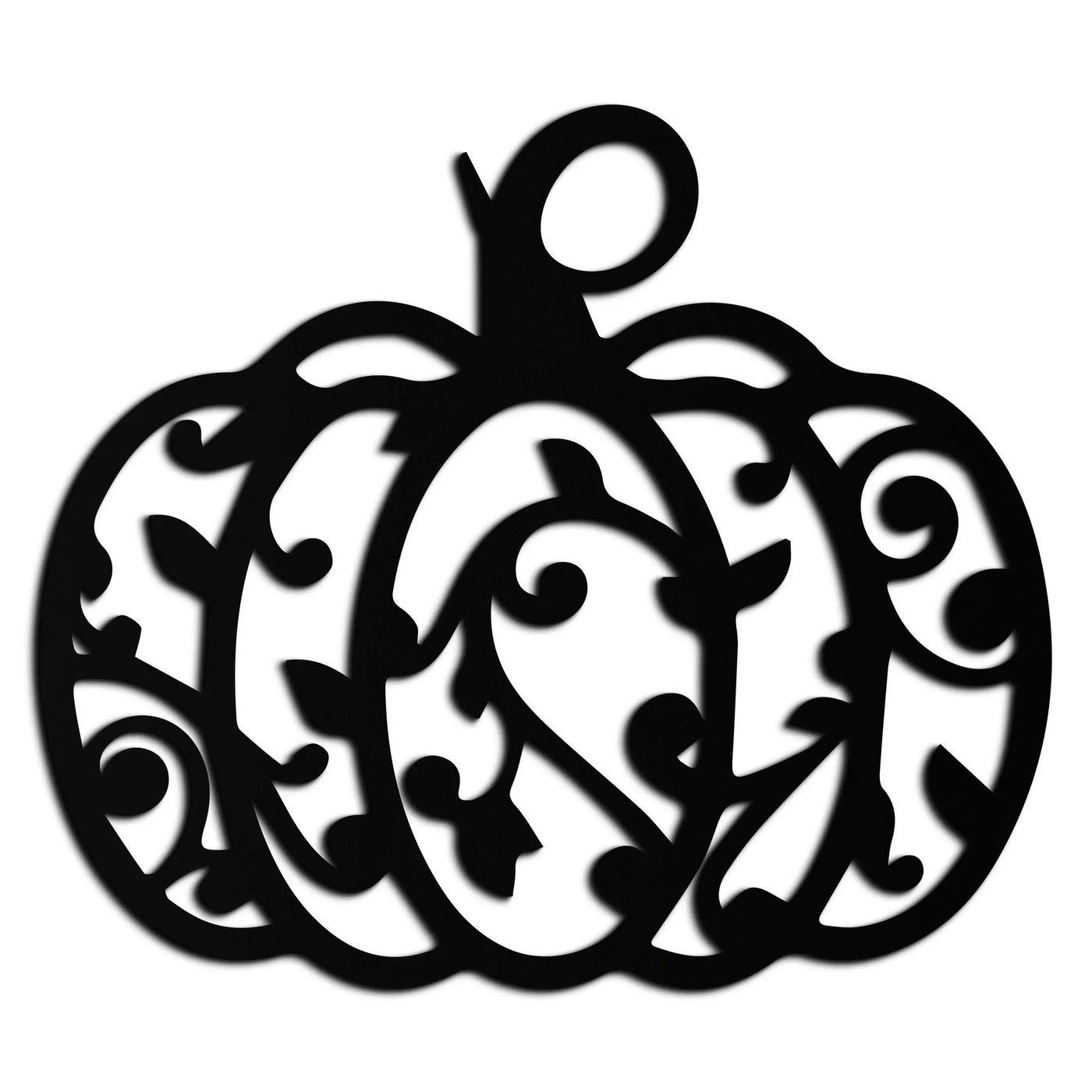 Ornamental Pumpkin Metal Wall Art - Elegant Halloween Vine Decor- KAF279 by Enova Art