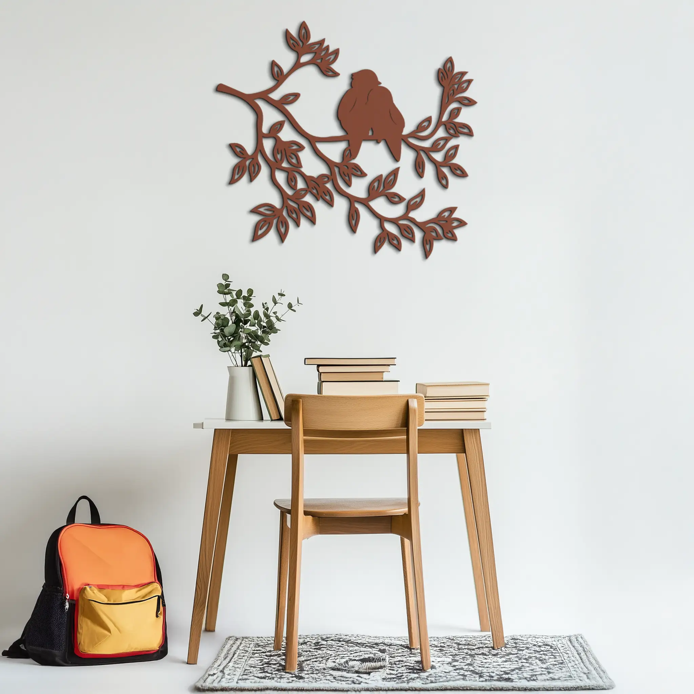 Love Birds Metal Wall Art - Romantic Silhouette Decor- KAF284 by Enova Art