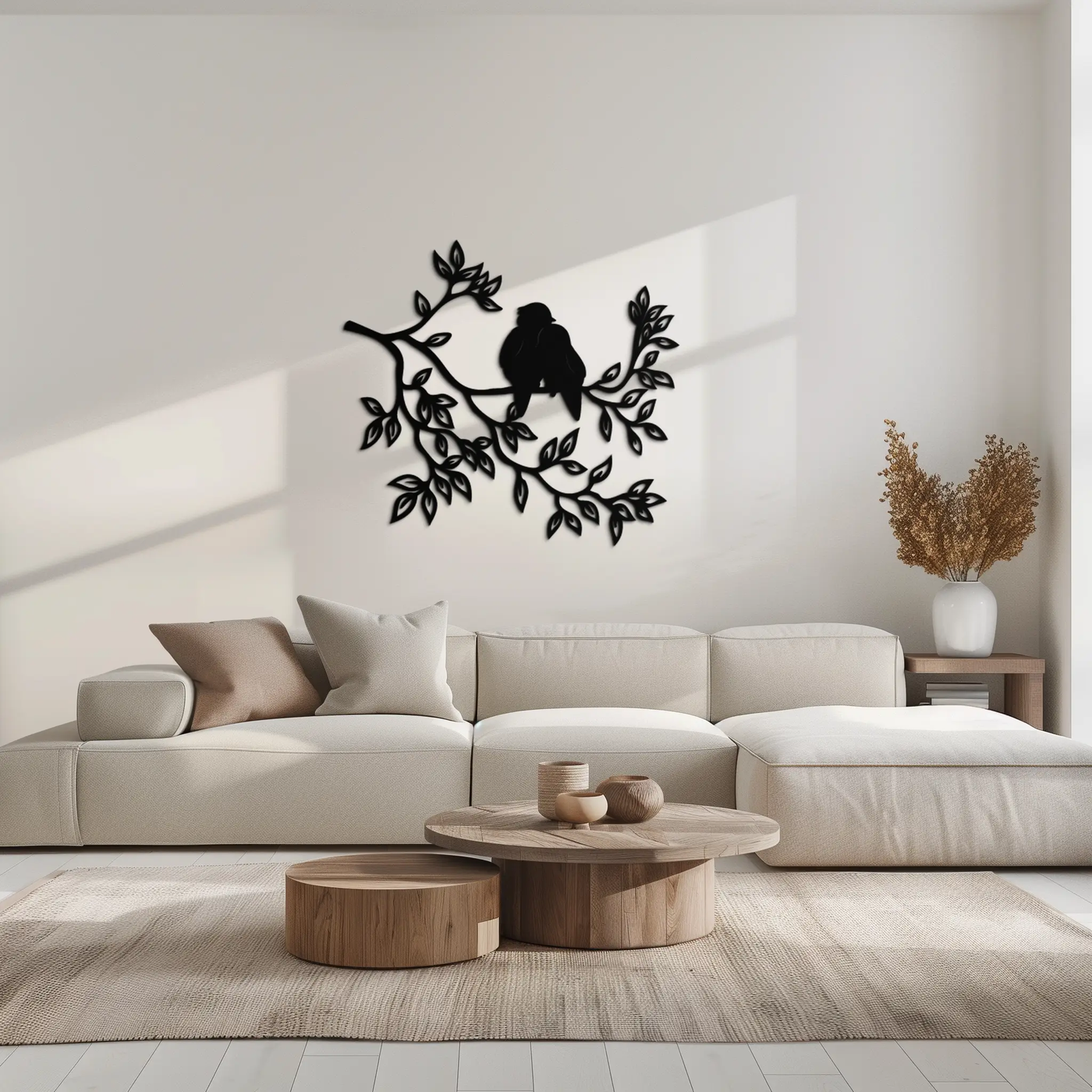Love Birds Metal Wall Art - Romantic Silhouette Decor- KAF284 by Enova Art