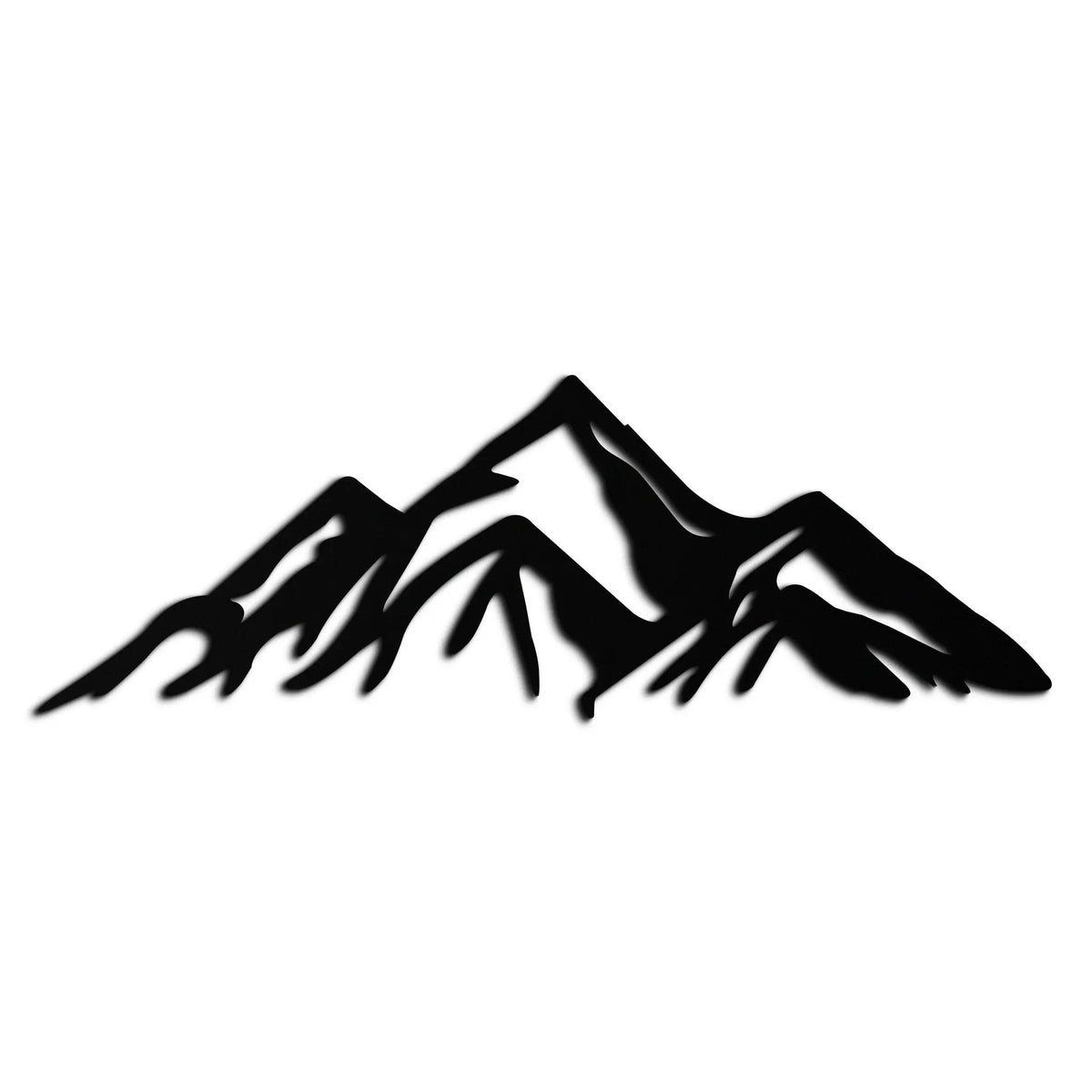 Mountain Metal Wall Art - Majestic Peak Silhouette Decor- KAF286 by Enova Art