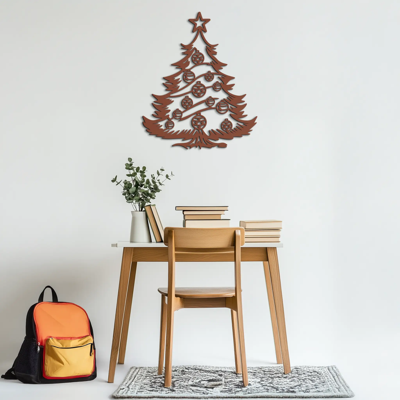 Christmas Tree Metal Wall Art - Festive Holiday Decoration- KAF296 by Enova Art