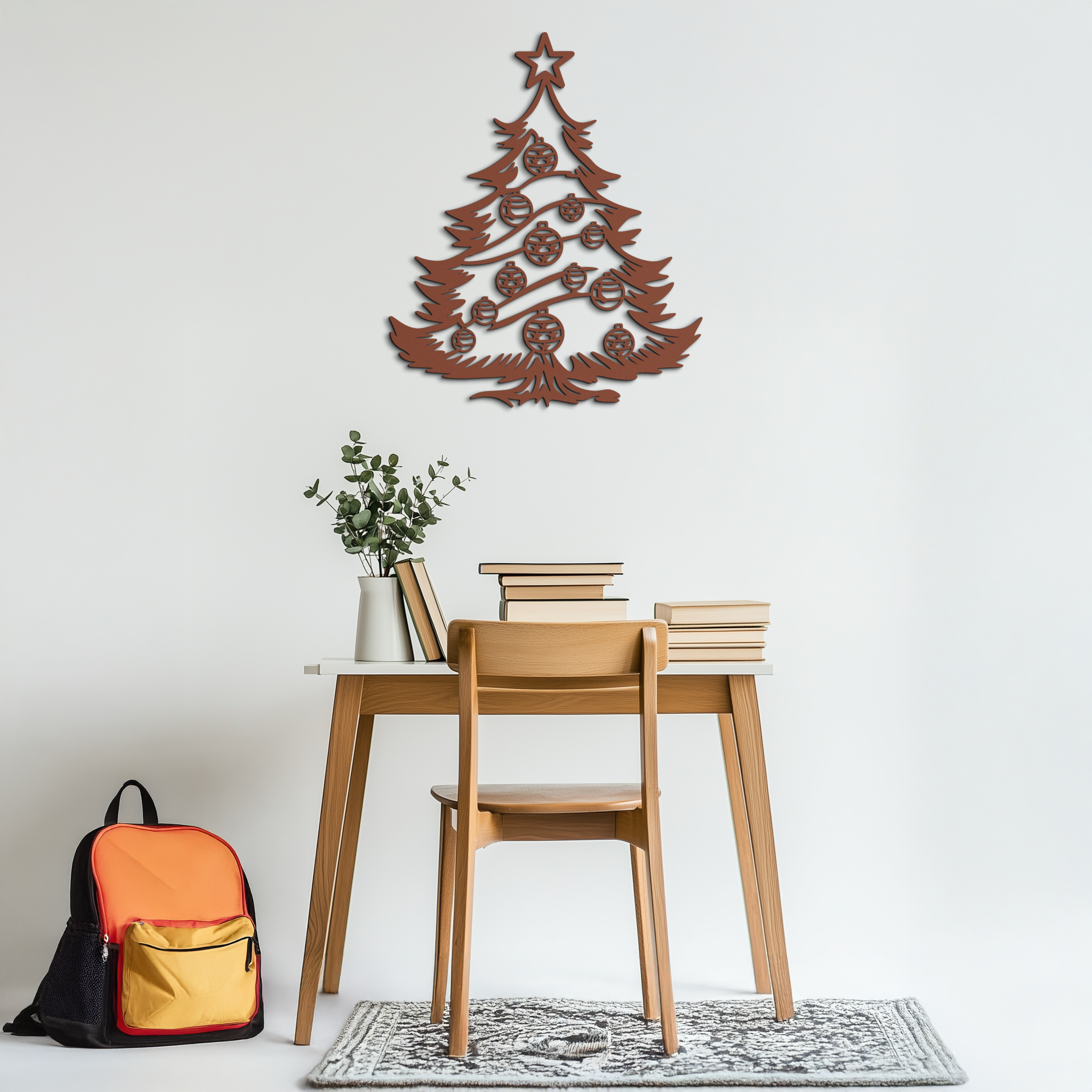Christmas Tree Metal Wall Art - Festive Holiday Decoration- KAF296 by Enova Art