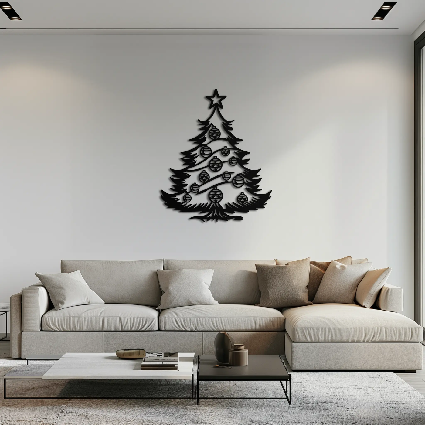 Christmas Tree Metal Wall Art - Festive Holiday Decoration- KAF296 by Enova Art