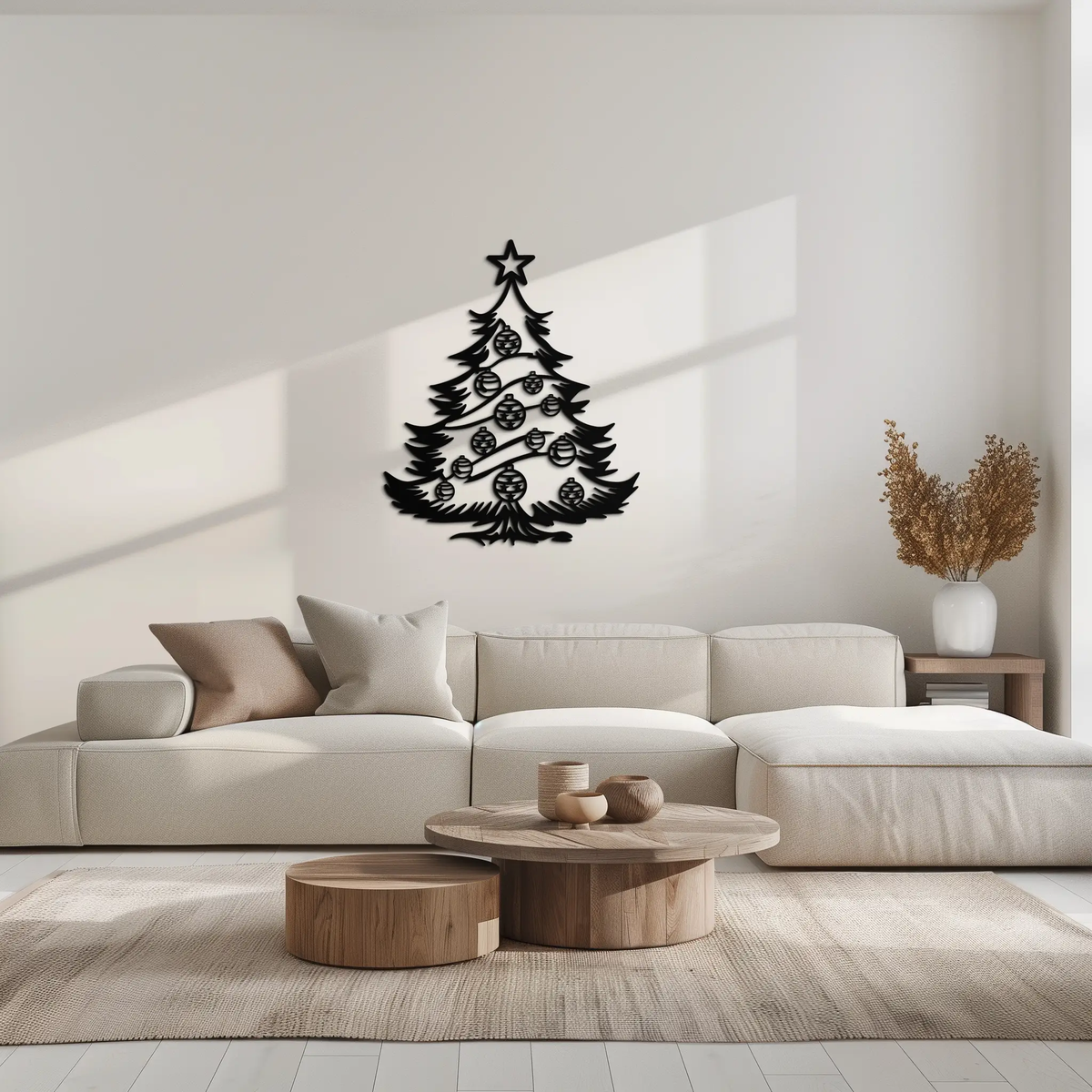 Christmas Tree Metal Wall Art - Festive Holiday Decoration- KAF296 by Enova Art