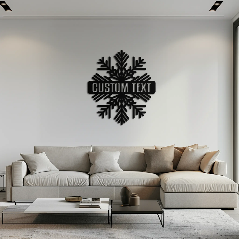Custom Snowflake Metal Wall Art - Personalized Winter Decor- KAF297 by Enova Art