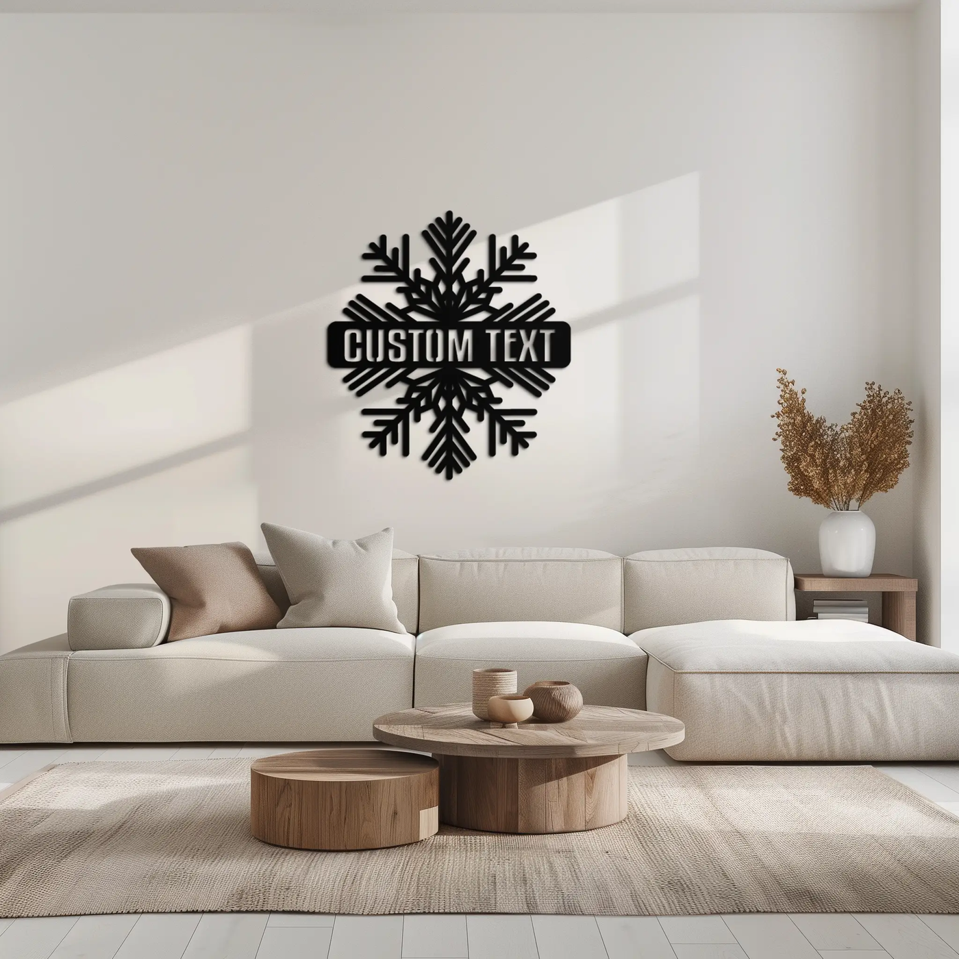 Custom Snowflake Metal Wall Art - Personalized Winter Decor- KAF297 by Enova Art