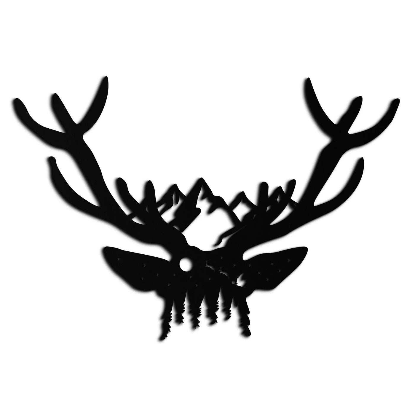Majestic Deer Skull Metal Wall Art - Nature-Inspired Antler Decor- KAF300 by Enova Art