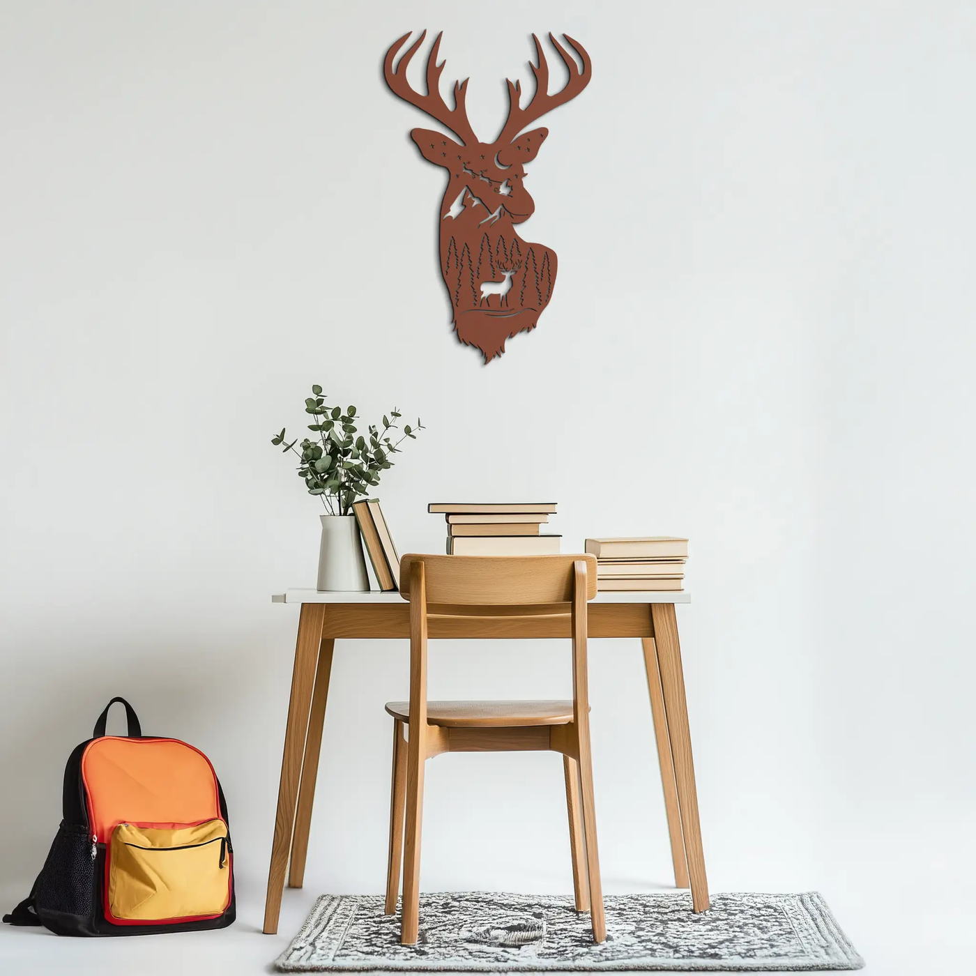 Majestic Deer Metal Wall Art - Nature-Inspired Steel Silhouette Decor- KAF301 by Enova Art