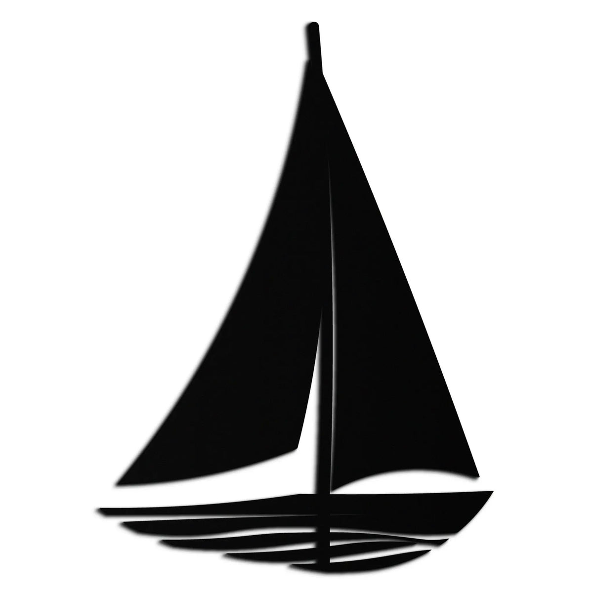 Nautical Sailboat Silhouette Metal Wall Art – Minimalist Ocean-Inspired Steel Decor- KAF326 by Enova Art