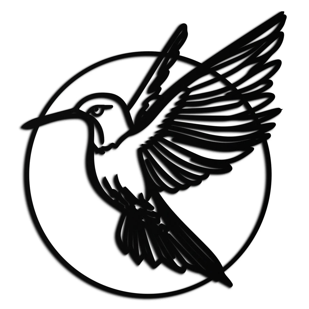 Hummingbird Metal Wall Art – Elegant Bird Silhouette Steel Decor for Nature Inspired Spaces- KAF330 by Enova Art